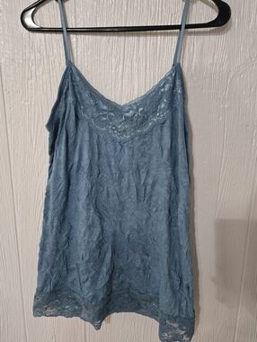 Maurices Blue Lace Sleeveless Cami Top Size XL